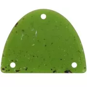 Colgante acrílico media luna 30x39,5 mm - Granito oliva x1