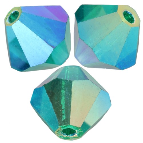 Cuentas tupis Preciosa - Bead rondelle 5 mm - Emerald AB 2X x12