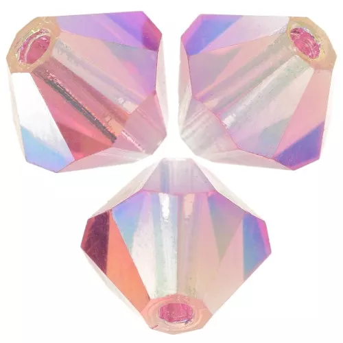 Cuentas tupis Preciosa - Bead rondelle 5 mm - Pink AB 2X x12