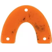 Entrepieza acrílico para puentes 30x39,5 mm - Naranja jaspeado x1