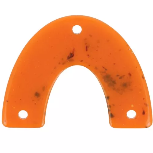 Entrepieza acrílico para puentes 30x39,5 mm - Naranja jaspeado x1