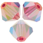 Cuentas tupis Preciosa - Cuenta rondelle 5 mm - Indian Pink AB 2X x12|raw }}