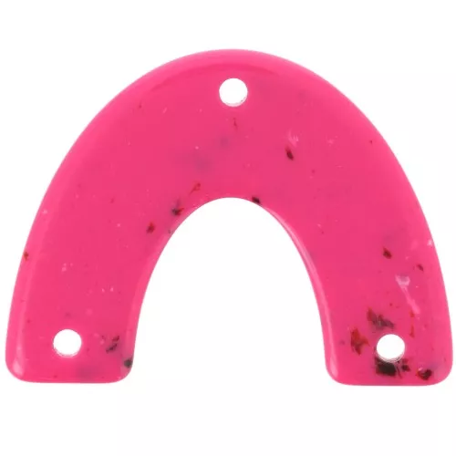 Entrepieza acrílico para puente 30x39,5 mm - Fucsia moteado x1