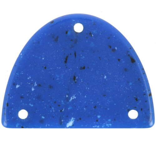 Colgante acrílico media luna 30x39,5 mm - Granito azul oscuro x1