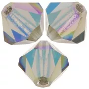 Preciosa Spinning Beads - Arandela Bead 5 mm - Black Diamond Glitter x12