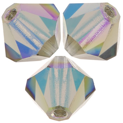 Preciosa Spinning Beads - Arandela Bead 5 mm - Black Diamond Glitter x12