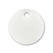 Círculos esmaltados epoxi 12 mm Blanco x8
