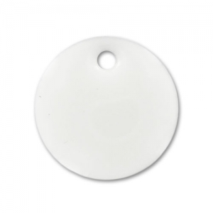Círculos esmaltados epoxi 12 mm Blanco x8