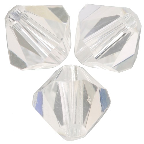 Preciosa Bicones - Cuenta rondelle 5 mm - Cristal Argent Flare x12