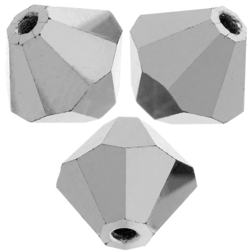 Preciosa spinning beads - Bead rondelle 5 mm - Jet Light Hematite Full x12