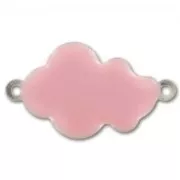 Separadores nubes esmaltadas epoxi 26x15 mm Light Rose x6