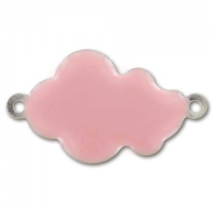 Separadores nubes esmaltadas epoxi 26x15 mm Light Rose x6
