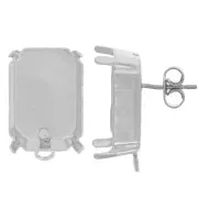 Pendientes Rectangulares PureCrystal 4627 18x13 mm - Rodio x2