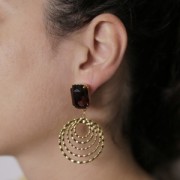 Pendientes Rectangulares PureCrystal 4627 18x13 mm - Rodio x2