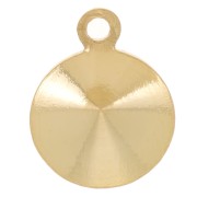 PureCrystal 1122 Rivoli cabujón colgante engaste 8 mm - Dorado x1|raw }}