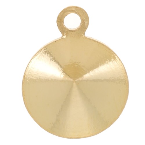 PureCrystal 1122 Rivoli cabujón colgante engaste 8 mm - Dorado x1