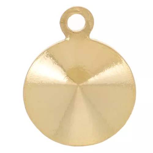PureCrystal 1122 Rivoli cabujón colgante engaste 8 mm - Dorado x1