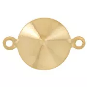 PureCrystal Rivoli 1122 Cuenta entrepieza cabujón de 10 mm - Dorado x1