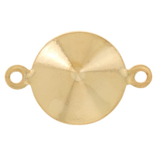 PureCrystal Rivoli 1122 Cuenta entrepieza cabujón de 10 mm - Dorado x1