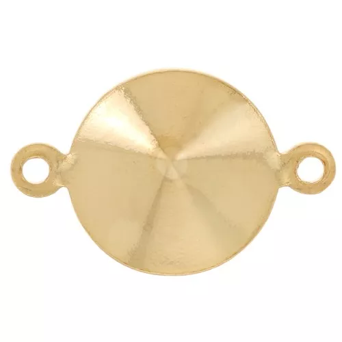 PureCrystal Rivoli 1122 Cuenta entrepieza cabujón de 10 mm - Dorado x1