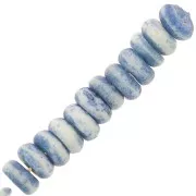 Heishi arandela cuentas 5x2 mm en hueso teñido - Azul x50
