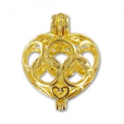 Dije corazón decorado con apertura 19 mm dorado x1|raw }}