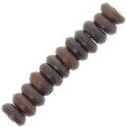 Heishi arandela beads 5x2 mm en hueso teñido - Marrón oscuro x100