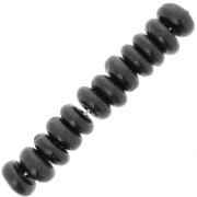 Arandela de madera Heishi 6.5x3 mm - Negro x100