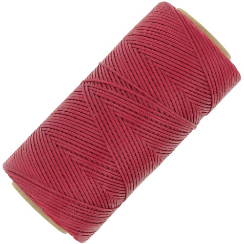 Bobina de hilo plano encerado Linhasita para macramé de 1,4 mm - Rojo oscuro (44) x 167 m