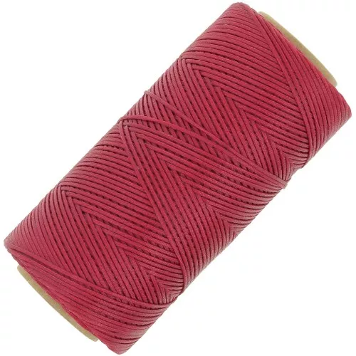 Bobina de hilo plano encerado Linhasita para macramé de 1,4 mm - Rojo oscuro (44) x 167 m