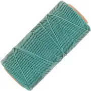 Bobina de hilo plano encerado Linhasita para macramé de 1,4 mm - Verde turquesa (224) x 167 m