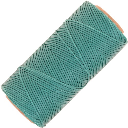 Bobina de hilo plano encerado Linhasita para macramé de 1,4 mm - Verde turquesa (224) x 167 m