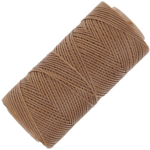 Bobina de hilo plano encerado Linhasita para macramé de 1,4 mm - Old Gold (604) x 167 m