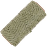 Bobina de hilo plano encerado Linhasita para macramé, 1,4 mm - Verde militar (90) x 167 m