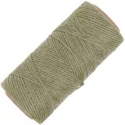 Bobina de hilo plano encerado Linhasita para macramé, 1,4 mm - Verde militar (90) x 167 m