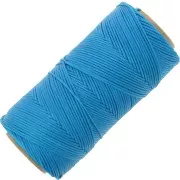 Bobina de hilo plano encerado Linhasita para macramé de 1,4 mm - Turquesa oscuro (707) x 167 m