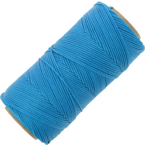 Bobina de hilo plano encerado Linhasita para macramé de 1,4 mm - Turquesa oscuro (707) x 167 m