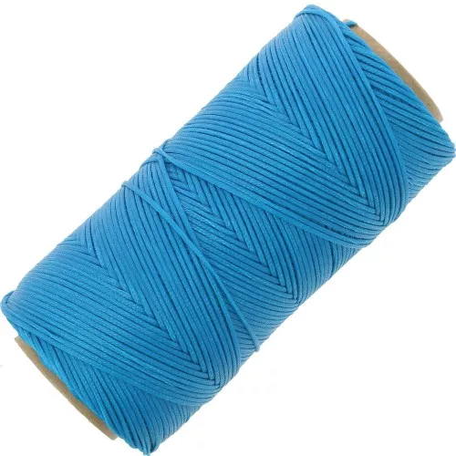Bobina de hilo plano encerado Linhasita para macramé de 1,4 mm - Turquesa oscuro (707) x 167 m