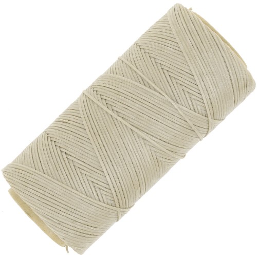 Bobina de hilo plano encerado Linhasita para macramé, 1,4 mm - Beige (05) x 167 m