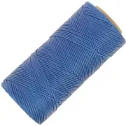 Bobina de hilo plano encerado Linhasita para macramé, 1,4 mm - Azul (692) x 167 m