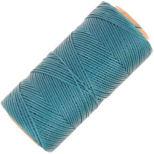 Bobina de hilo plano encerado Linhasita para macramé de 1,4 mm - Teal (228) x 167 m