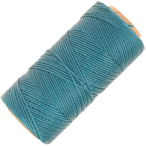 Bobina de hilo plano encerado Linhasita para macramé de 1,4 mm - Teal (228) x 167 m