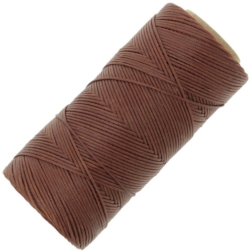 Bobina de hilo plano encerado Linhasita para macramé de 1,4 mm - Marrón (631) x 167 m