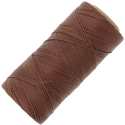 Bobina de hilo plano encerado Linhasita para macramé de 1,4 mm - Marrón (631) x 167 m