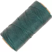 Bobina de hilo plano encerado Linhasita para macramé de 1,4 mm - Esmeralda (386) x 167 m