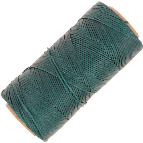 Bobina de hilo plano encerado Linhasita para macramé de 1,4 mm - Esmeralda (386) x 167 m