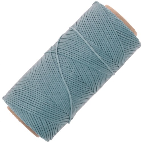 Bobina de hilo plano encerado Linhasita para macramé de 1,4 mm - Azul grisáceo (549) x 167 m