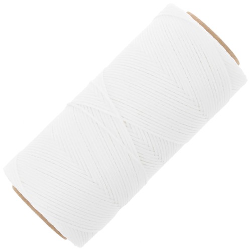 Bobina de hilo plano encerado Linhasita para macramé de 1,4 mm - Blanco (BCO ALV) x 167 m