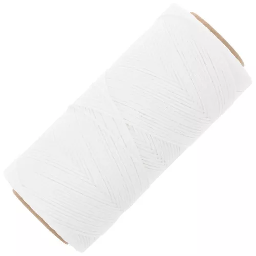 Bobina de hilo plano encerado Linhasita para macramé de 1,4 mm - Blanco (BCO ALV) x 167 m