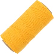 Bobina de hilo plano encerado Linhasita para macramé de 1,4 mm - Amarillo dorado (218) x 167 m